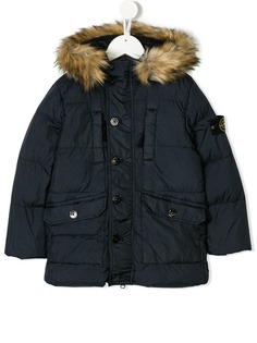 Stone Island Junior пуховик с капюшоном