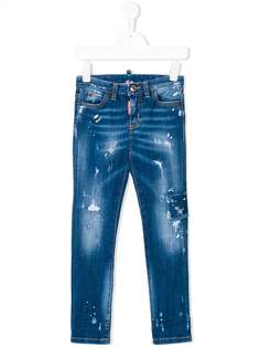Dsquared2 Kids джинсы с потертой отделкой