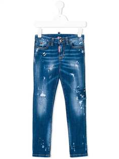 Dsquared2 Kids джинсы с потертой отделкой