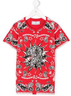 Philipp Plein Junior декорированная футболка Tiger