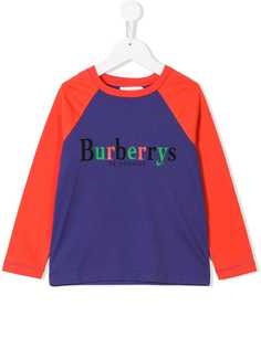 Burberry Kids топ с принтом логотипа
