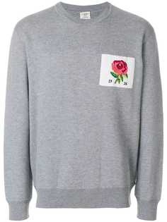 Kent & Curwen джемпер с принтом розы на заплатке