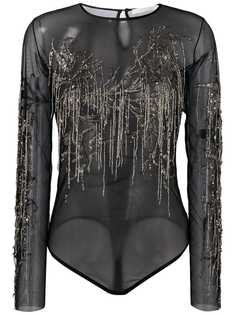 Amen декорированное прозрачное боди