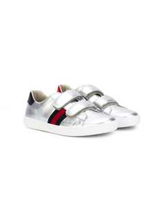Gucci Kids кеды с отделкой Web 