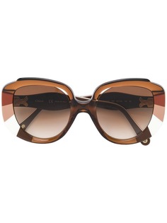 Chloé Eyewear большие очки кошачий глаз