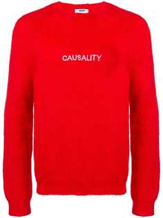 MSGM свитер с вышивкой Casualty