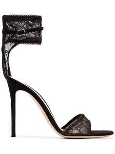 Gianvito Rossi туфли с кружевными вставками