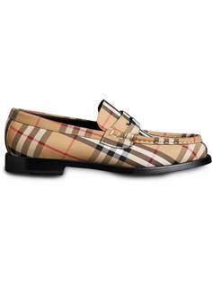 Burberry лоферы в винтажную клетку
