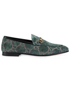 Gucci бархатные лоферы Jordaan GG