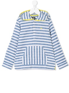 Emporio Armani Kids полосатый топ с каюшоном