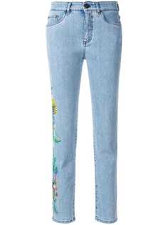 Mr & Mrs Italy укороченные джинсы с цветочным принтом