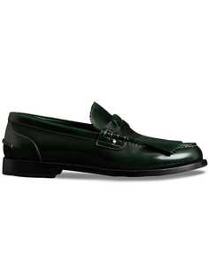 Burberry Kiltie Fringe Leather Loafers