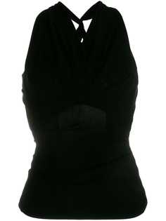 Talbot Runhof блузка с перекрестными лямками