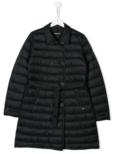 Emporio Armani Kids двубортное дутое пальто