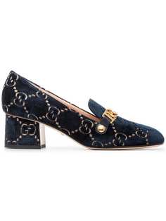 Gucci бархатные туфли-лодочки Sylvie 55