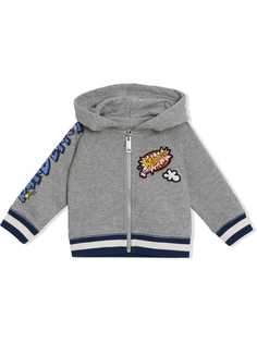 Burberry Kids топ с капюшоном и нашивкой