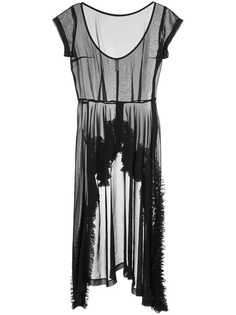 Comme Des Garçons Vintage прозрачное платье с гофрированным подолом