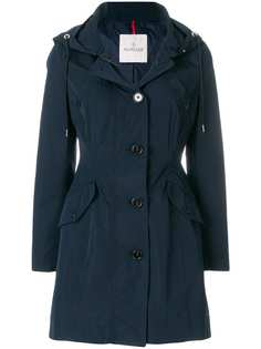 Moncler приталенное пальто с застежкой на молнию и пуговицы