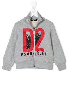 Dsquared2 Kids толстовка на молнии с принтом логотипа