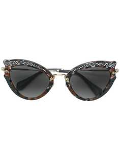 Miu Miu Eyewear солнцезащитные очки с кристаллами