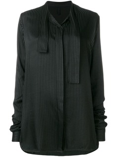 Unravel Project блузка в полоску с воротником с завязкой