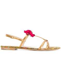 Etro ruched detail flat sandals