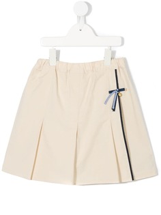 Familiar box pleats skirt shorts