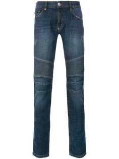 Philipp Plein ребристые джинсы скинни