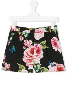 Dolce & Gabbana Kids классические шорты с цветочным принтом