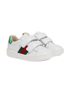 Gucci Kids кроссовки с фирменной полоской Web