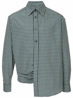 Martine Rose асимметричная рубашка в клетку