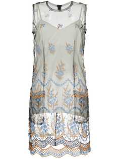 Comme Des Garçons Vintage прозрачное платье с вышивкой