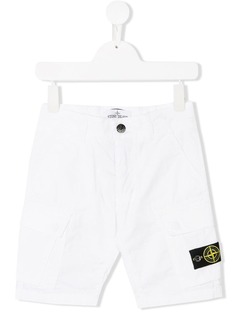 Stone Island Junior шорты с заплаткой с логотипом