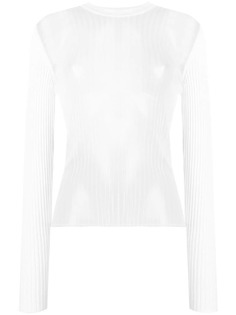 Brognano полупрозрачный джемпер в рубчик