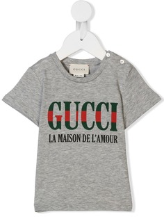 Gucci Kids футболка с принтом La Maison De Lamour