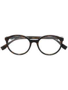 Fendi Eyewear круглые очки с эффектом черепашьего панциря