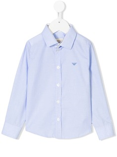 Emporio Armani Kids рубашка с вышитым логотипом