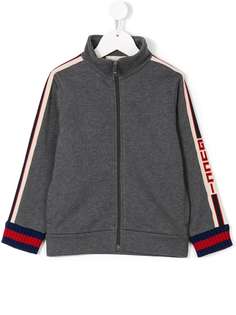Gucci Kids толстовка с полосками и логотипом