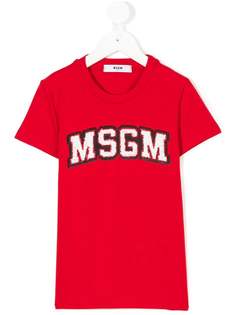Msgm Kids футболка с логотипом