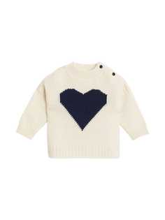 Burberry Kids Heart Intarsia Wool Cashmere Sweater