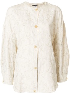 Giorgio Armani Vintage куртка свободного кроя с цветочной вышивкой