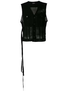 Ann Demeulemeester жилет с лентой