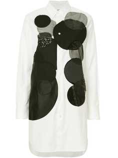 Junya Watanabe Comme Des Garçons Vintage удлиненная рубашка с круглыми вставками