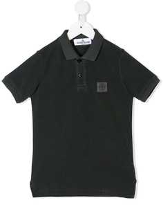 Stone Island Junior рубашка-поло с заплаткой с логотипом