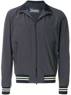 Herno куртка-бомбер с полосатой отделкой