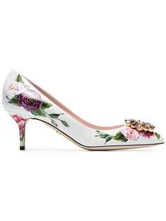Dolce & Gabbana туфли-лодочки с принтом и декором
