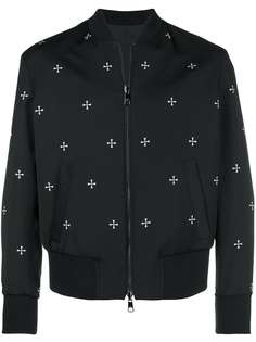 Neil Barrett двухсторонняя куртка-бомбер с принтом