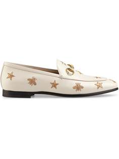 Gucci лоферы Jordaan с вышивкой