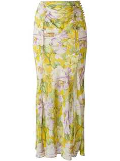 John Galliano Vintage юбка с цветочным принтом
