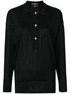 Chanel Vintage вязаная блузка с длинными рукавами